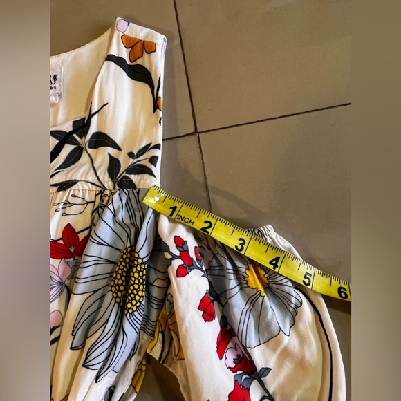 Gap Kids Floral Botanical Cold Shoulder Swing white floral Dress Size L - Picture 12 of 16